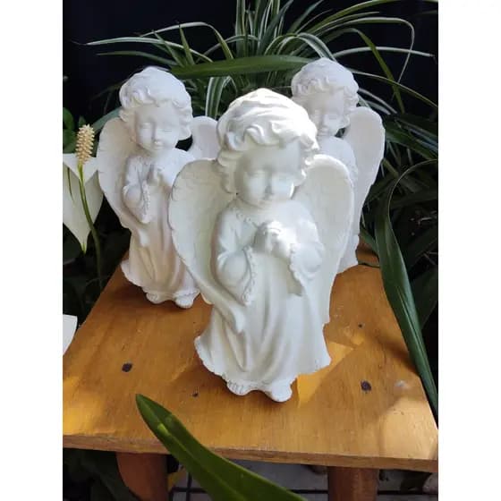 Anjos , de 01 a 4 - Anjos - Gesso Resinado 19 cm para mesas Batizados , casamentos, decoração
