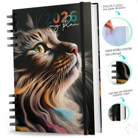 Agenda Planner 2026 Semanal E Mensal - Coleção Love Nature