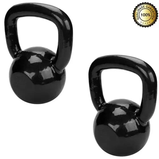 Kit Peso Kettlebell Emborrachado Treinamento Funcional 4 E 6 Kg