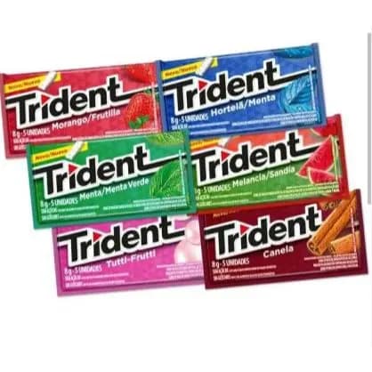 Chiclete Trident Zero Açúcar 8g Caixa com 21 Unidades