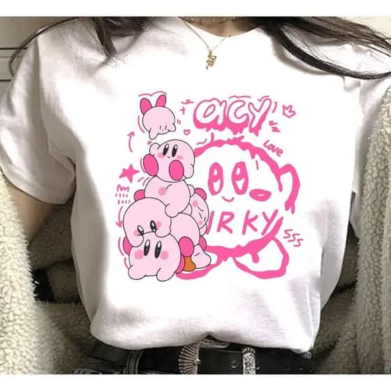 Camiseta Kirby Aesthetic | Unissex 100% Algodão