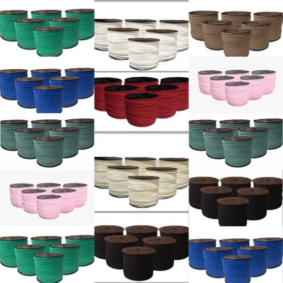 CORDÃ0/CORDA DE ALGODÃO Trançado 4mm 100metros (cores)