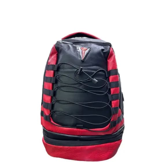 mochila de viagem notebook couro sintético com saída USB