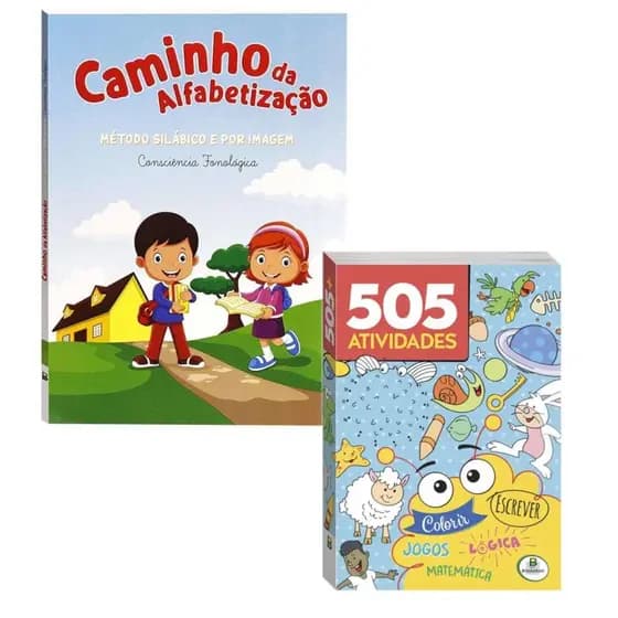 Kit Cartilha Caminho Alfabetização + Livro 505 Atividades