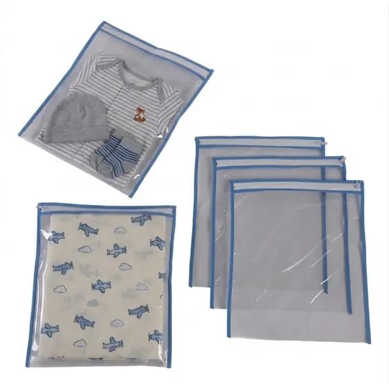 Kit 8 Saquinhos Maternidade Multiuso Varias Cores Com Zíper Organizador Nécessaire