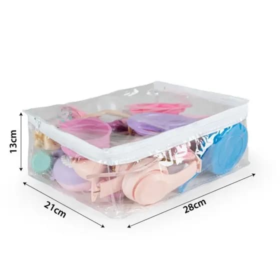 Kit 5 Saco Multiuso Nesseserie e Organizador de Brinquedos Guarda Roupa Com Zíper