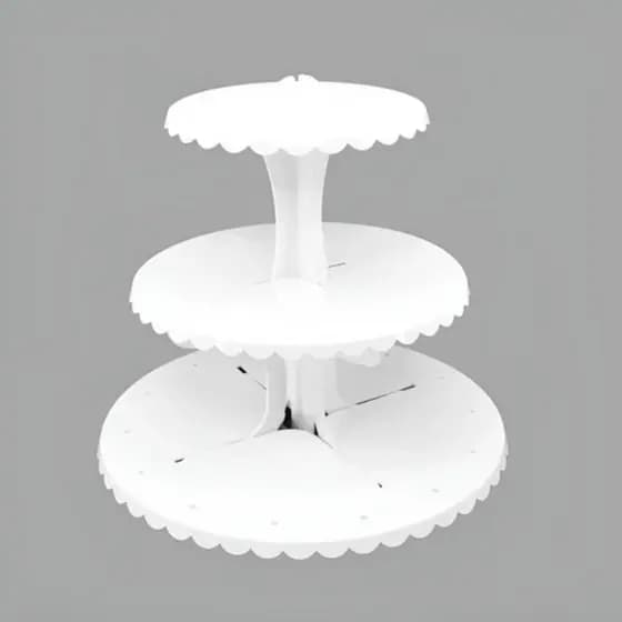 Suporte Porta Doces e Balas com Piruliteiro 3 Andares Cupcake Cor Branco