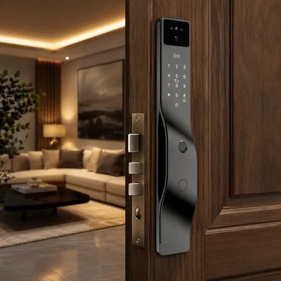 Fechadura Eletrônica Reconhecimento Facial Digital Senha Biometria Wi-Fi App ALPHA-211