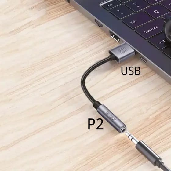 Adaptador Conector USB/P2 AD-047 Para PC e Notebook