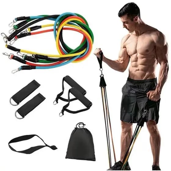 Kit Elasticos Extensores Fortes Para Treino Em Casa Pilates Academia Fisioterapia Exercicio