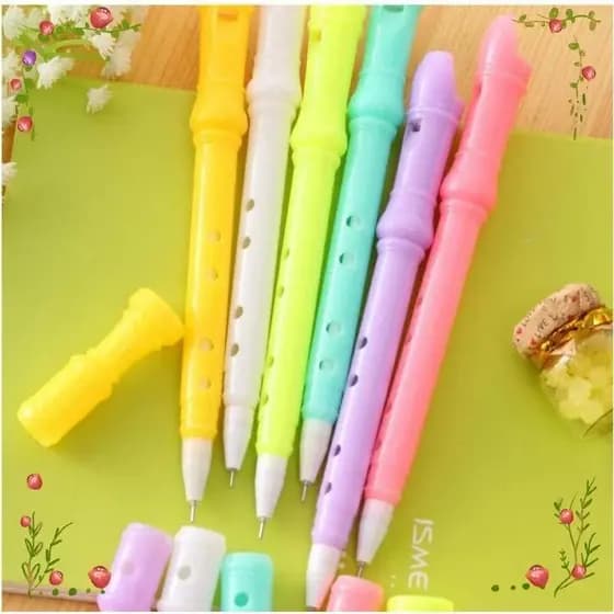 Conjunto De Canetas De Gel Para Modelagem De Flauta Criativa , 24 Peças , Desenho Animado , Presente De Estudante , Mate