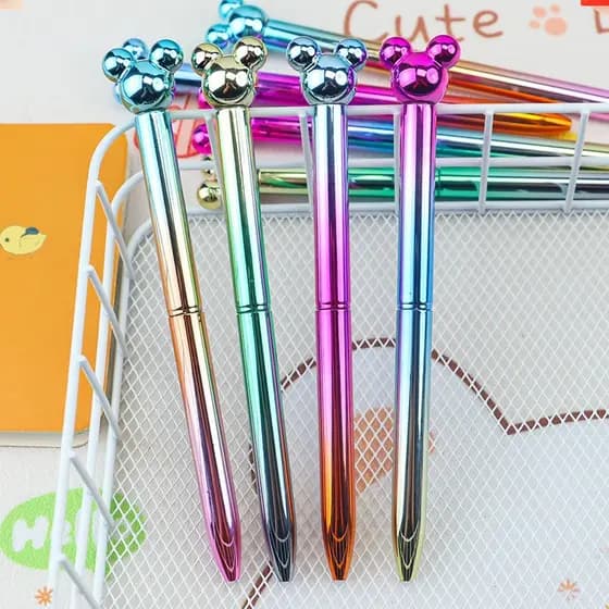 12 Pcs Criativo Metálico Torção 1.0 Girar Caneta Esferográfica De Tinta Azul Alto Valor Estudante Waterpen Escritório