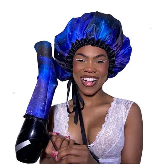 Touca Difusora de Cetim Anti Frizz Estampada - Várias Cores