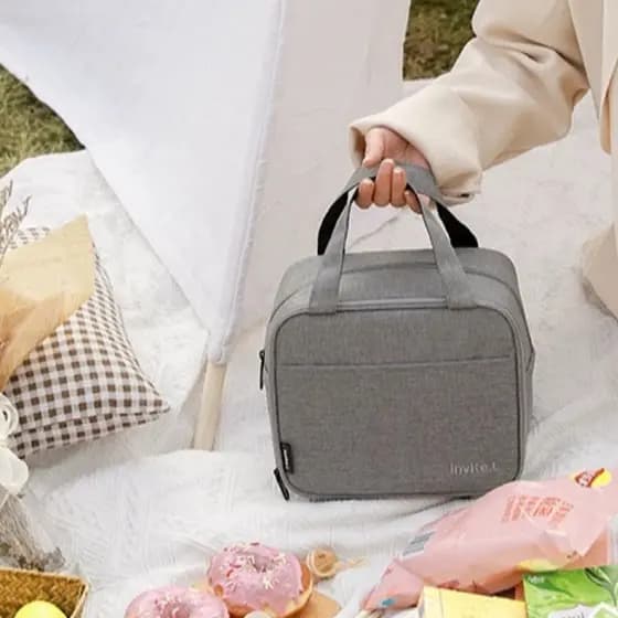 Bolsa Térmica De Mão Para Marmita Lancheira Para Trabalho Em Tecido Oxford Impermeavel