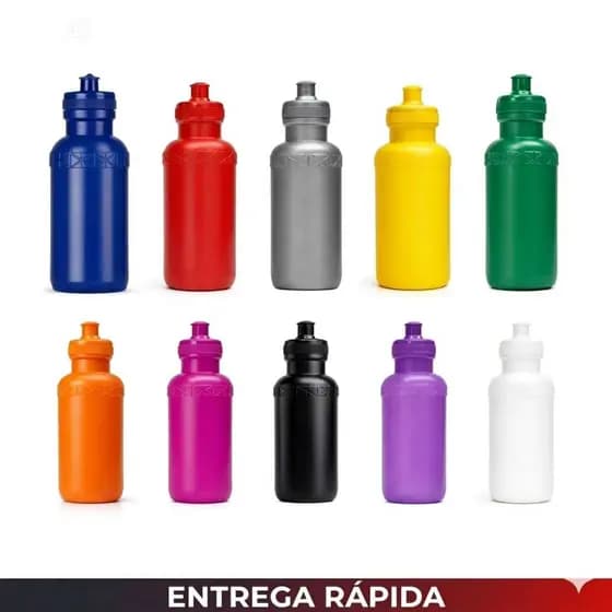 Kit 10 Unidades Squeeze 500ml Plástico Livre de BPA Personalizável