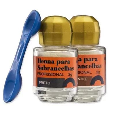 Kit 2 Hennas Para Sobrancelhas Della E Delle 3g Com Medidor Henna