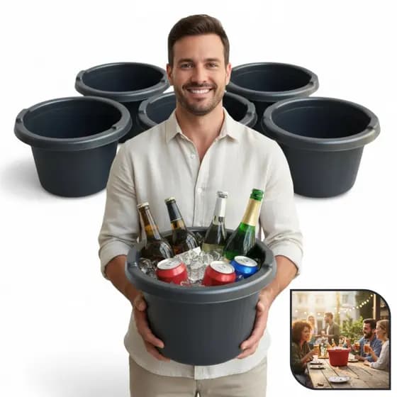 balde de gelo balde de cerveja Kit 5 balde para cerveja e gelo capacidade 10 litros