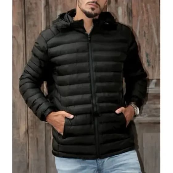 Jaqueta Masculina Inverno Preta Bobojaco Gominho Pronta entrega