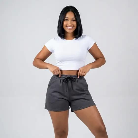 Shorts de Moletom Feminino – Casual, Academia, Dia a Dia, Confortável