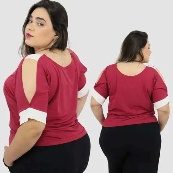 Blusa Feminina Plus Size Soltinha G1 Ao G5 Viscolycra Confortável e Elegante Variadas Cores