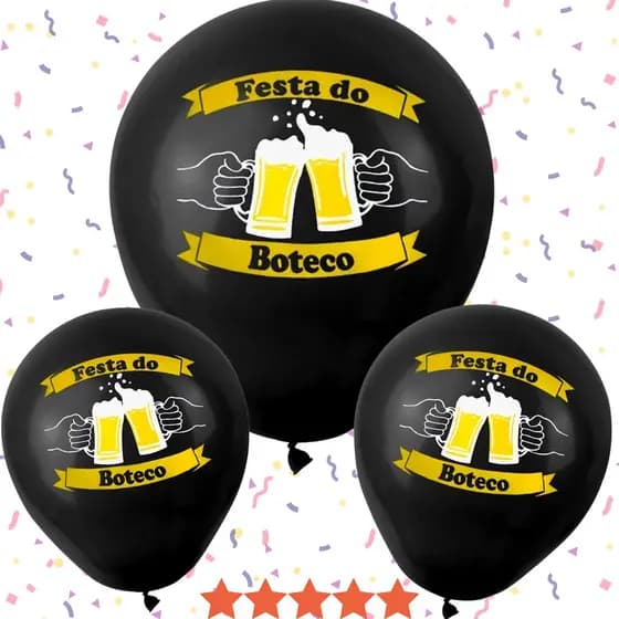 25 Bexigas Tema Festa Boteco Nº 11 Pol Balões Decorado Chopp Decoração Aniversário Temático Cerveja
