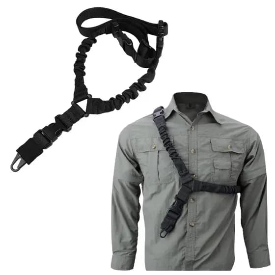 Bandoleira Tática Militar Engate Rápido 1 Ponta Alça Suporte Elástico Nylon Metal Polícia Regulagem