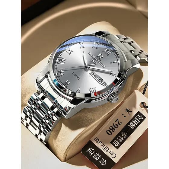 Relógio masculino relógio casal presente suíço produto genuíno negócios de meia-idade idosos à prova dwaterproof água es