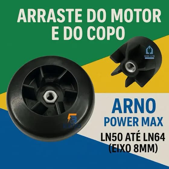 Arraste do Motor e do Copo Liquidificador Arno Power Max 1400w LN56