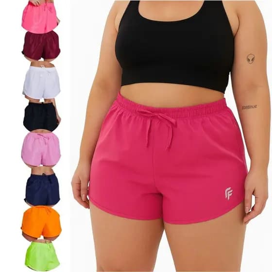 Shorts Tactel Plus Size Feminino Praia Piscina
