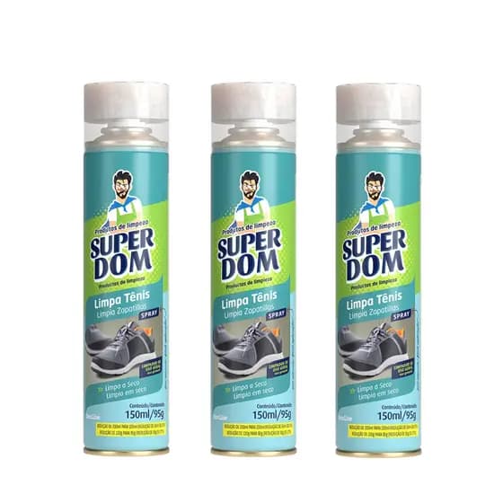 Limpa Tenis Espuma Clareador 150ml Limpa a Seco
