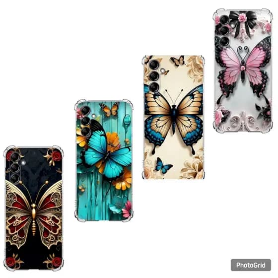 CAPA CAPINHA DESENHOS VARIADOS BORBOLETAS CAPINHA PARA A07-A17 PRO ANTI IMPACTO
