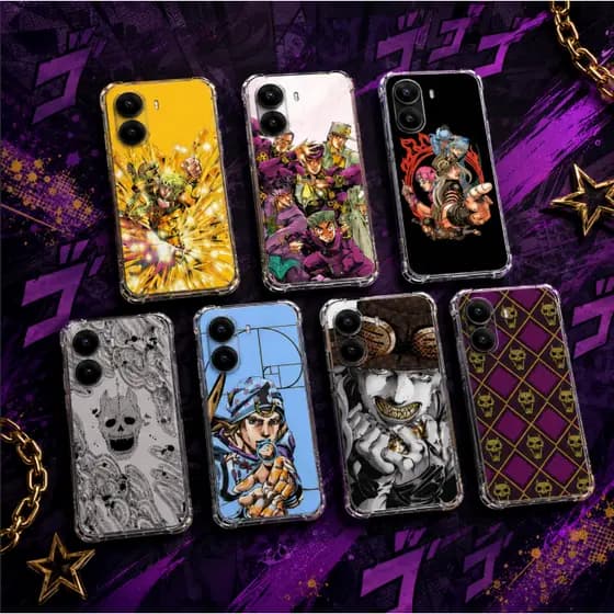 CAPA CAPINHA DESENHOS VARIADOS JOJO BIZARRE ADVENTURE CAPINHA PARA X8 PRO- POCO X8 PRO MAX ANTI IMPACTO