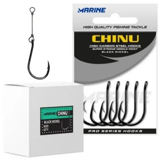 Anzol Chinu Black nº07 Encastoado 2 cm piapara, piau, pacu