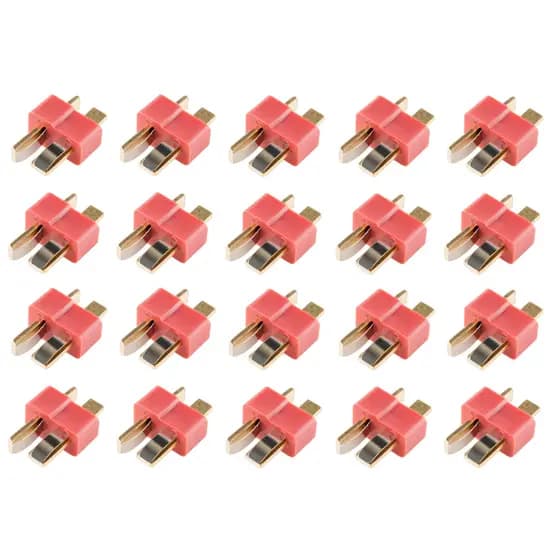 Kit Com 20 Plug Conector Deans T Mini Tamiya ( Macho )