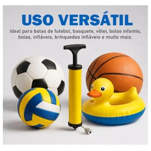 Bomba De Ar Ballpump Para Inflar/encher Bola Futebol Volei