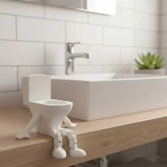 Boneco Articulado Vaso Sanitario