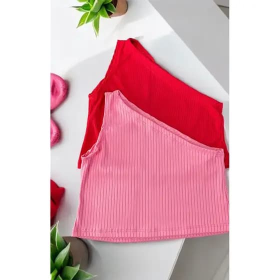 Kit 2 Cropped mulla canelado