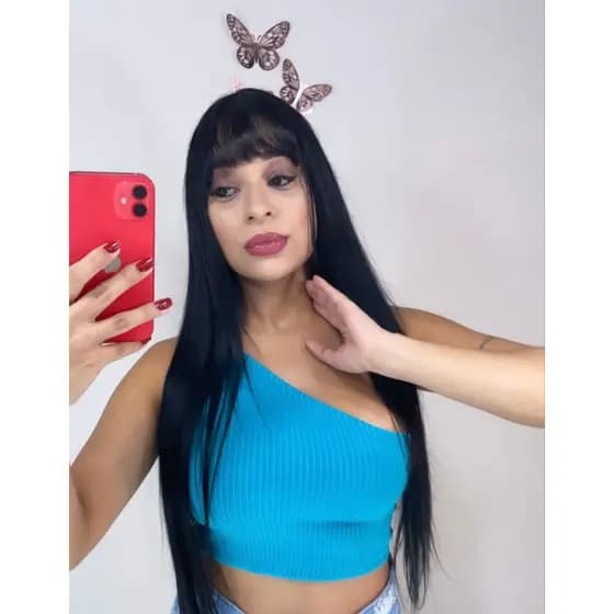 Cropped malha Canelada c/Alça