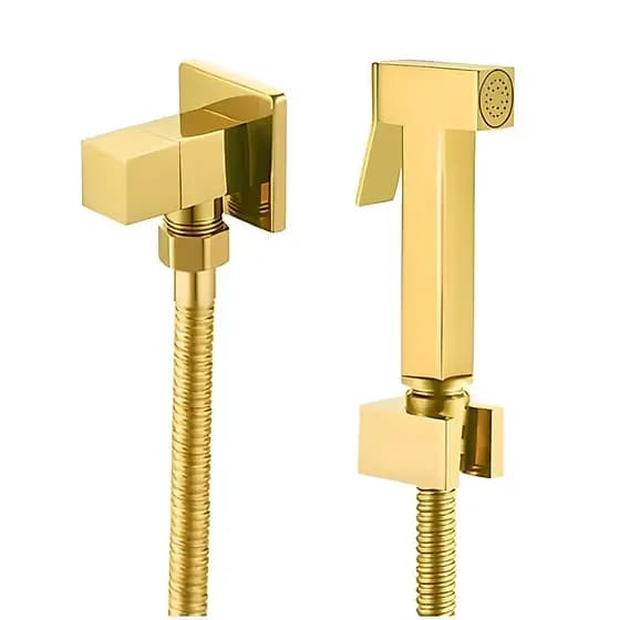 Ducha Higiênica Dourado Gold Ouro de Metal Para Banheiro Lavabo Engate 1,20m Super Luxo