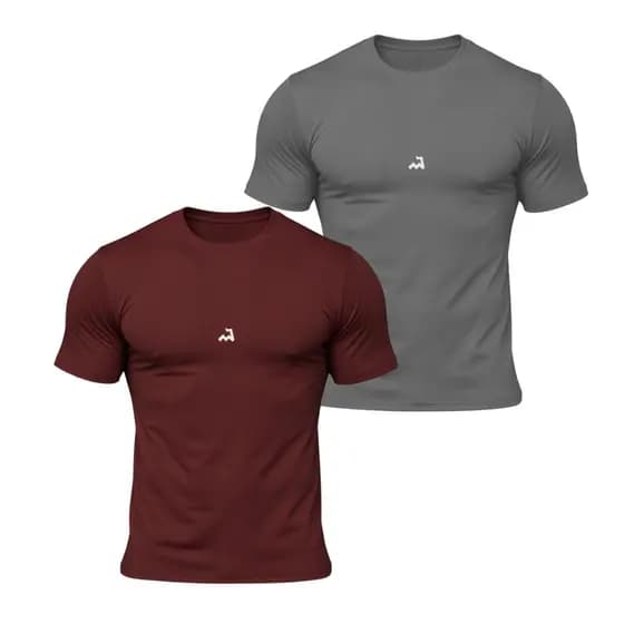 Kit 2 Camiseta Dry Fit Masculina Fitness Academia Corrida Cross Fit Poliester Premium Esporte Anti Suor