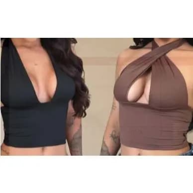 Top Cropped Com Amarraçao Multiformas Decote Forado