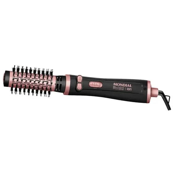 Escova Rotativa Mondial Preto e Golden Rose ERB-01 Bivolt