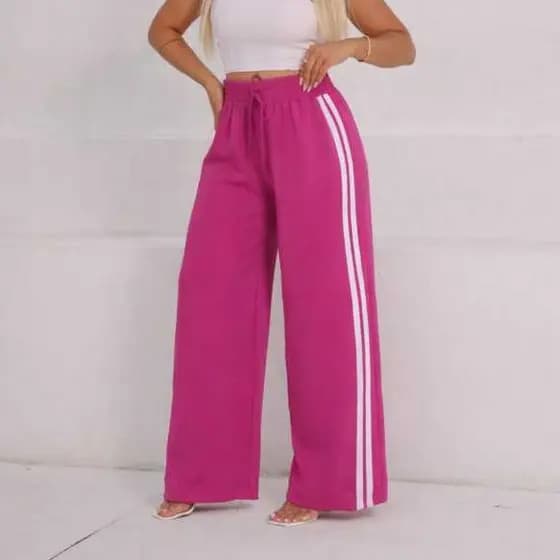 calça pantalona duna com listra lateral