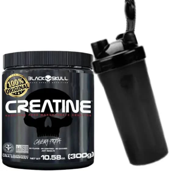 CREATINA BLACK SKULL 300 GR PURA- CREATINA 100% PURA CREATINA MONOHIDRATADA BLACK SKULL