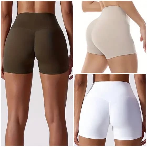 Promoção Short power premium cintura alta fitness Suplex moda academia