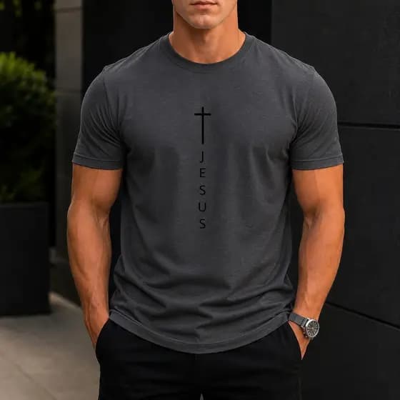 Camisetas Masculinas, Camisa Adulto, Camisetas jesus, Camisetas Algodão, Camiseta religiosa