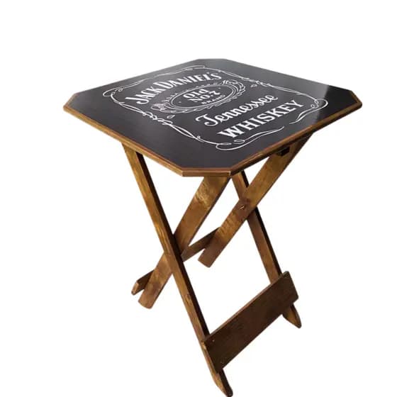 Mesa De Pinus Madeira Aparador Bistrô Tampo Impermeável Bar Dobravel