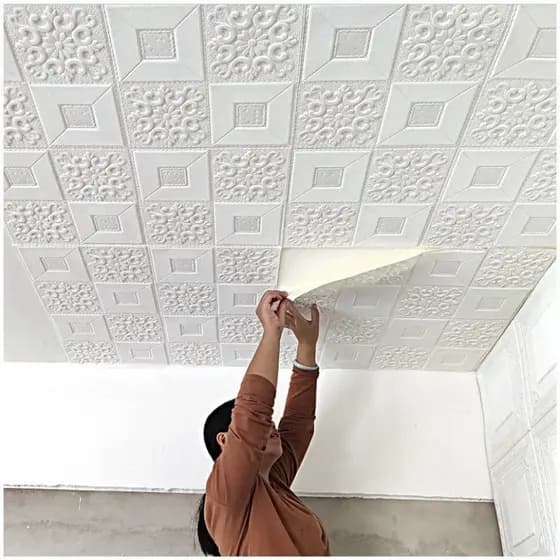 Papel De Parede 3d Autoadesivo Para Quarto Adesivos De Teto Tridimensionais 3d À Prova D'água Marca Nova