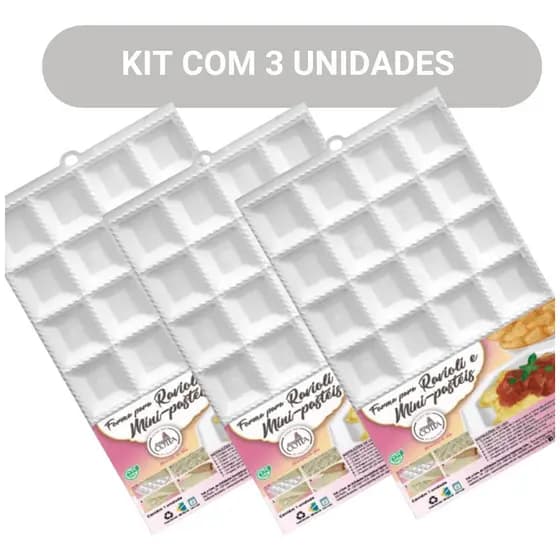 Kit de Formas de Mini Pastel 24 Cavidades - Mais Facilidade e Unidades na sua Produção de Pastéis - Kit Empreendedor