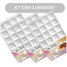 Kit de Formas de Mini Pastel 24 Cavidades - Mais Facilidade e Unidades na sua Produção de Pastéis - Kit Empreendedor